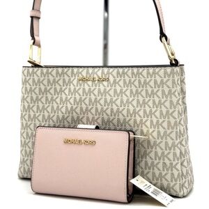 Michael Kors Trisha Triple Compartment Crossbody Bag & Bifold Zip Chain Wallet